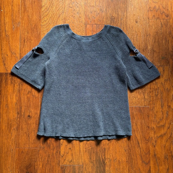 1. State Blue Knit Sweater with D-Ring Cropped Sleeve | Size 1X - Picture 6 of 6